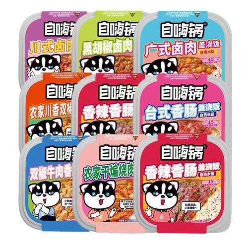 自嗨锅盖浇饭广式川式自热卤肉