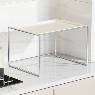 微波炉置物架台面空气炸锅整理架烤箱放置架厨房空间架子分层加高