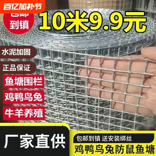 户外镀锌钢丝鸟兔养殖围栏栅栏铁网防护护栏小孔防鼠丝网铁丝网片