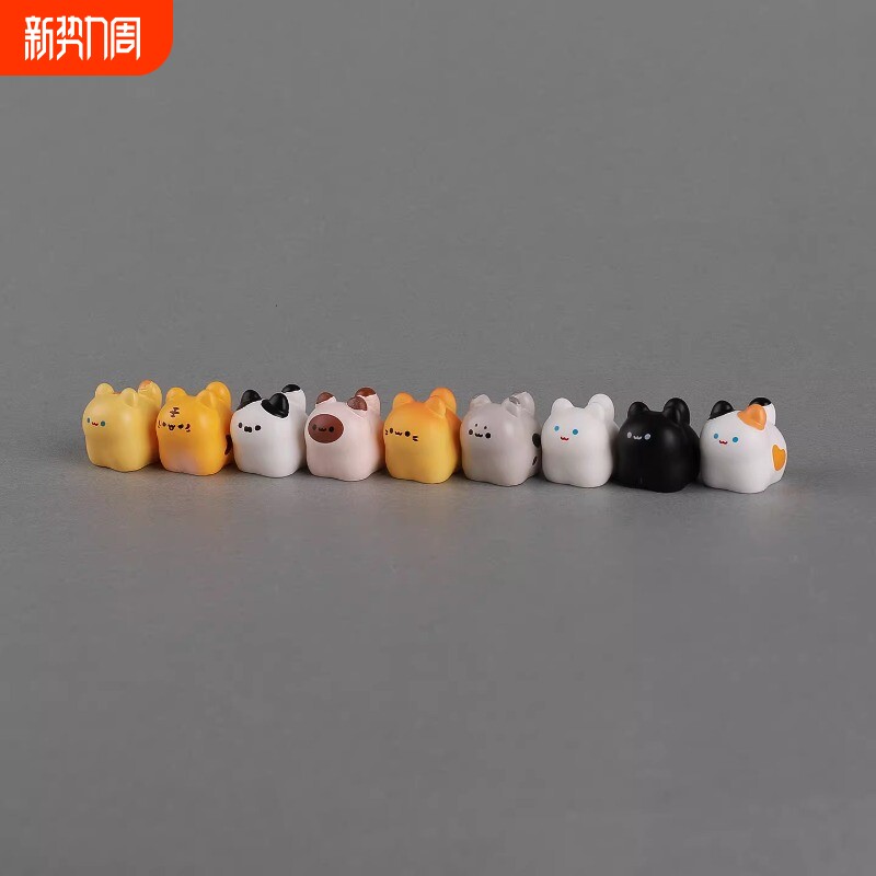 无聊了摆几只可爱小猫咪桌面小摆件治愈车载中控台解压装饰品情绪