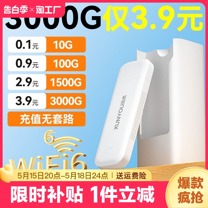 随身wifi移动无线wi-fi免插卡无线网络热点流量4g便携式全国通用纯流量上网卡托路由器宽带车载wilf上网宝 网络设备/网络相关 随身wifi 原图主图