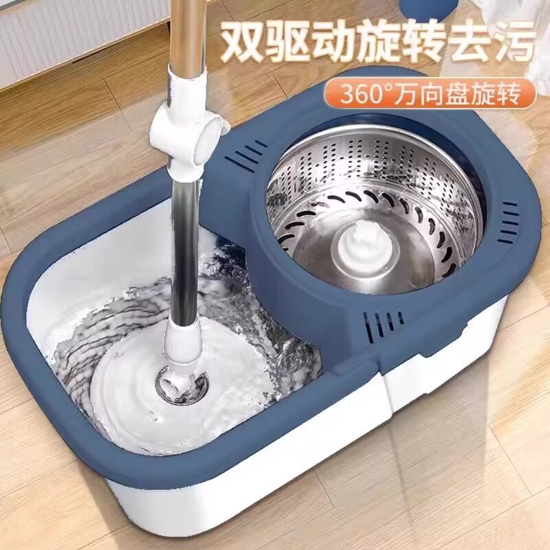 Rotating mop household one-mop cleaning mop bucket 2026 new model universal hand-free cleaning mop, dehydrating water absorption manual thumbnail 7