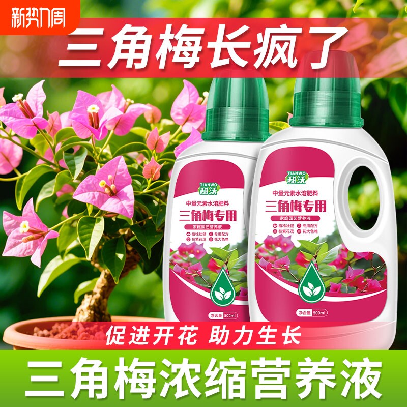 三角梅专用营养液开花肥促花爆花梅花通用肥料养花枝繁叶茂促开花