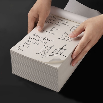 10本草稿纸小学生验算大免邮考研专用网格演算白纸米黄色护眼考试用加厚非A41000张打草草稿本方格开学纸张