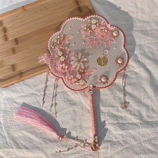 手工制作团扇材料包新娘结婚秀禾团扇子婚礼姐妹团扇双面中式