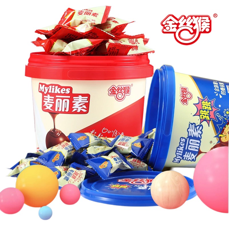 金丝猴麦丽素原味108g跳跳100g桶装巧克力豆休闲零食（代可可脂）
