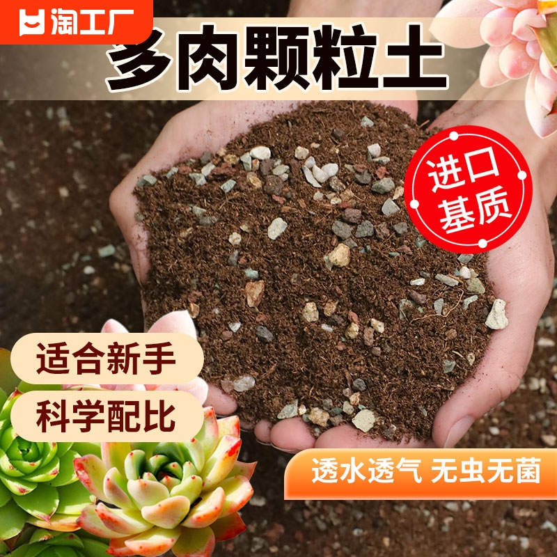 多肉颗粒土专用营养土泥炭种植花土壤铺面石纯颗粒土包邮养花烂根