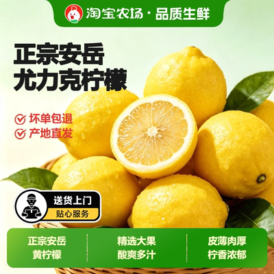 安岳黄柠檬新鲜水果当季整箱包邮