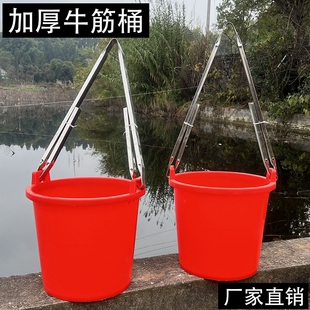 老式牛筋挑水桶水桶家用塑料粪桶农用特厚摔不烂双耳便桶尿桶浇菜