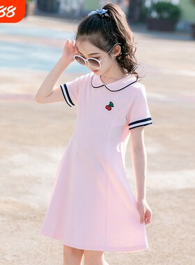 女童夏韩版洋气学院风甜美连衣裙
