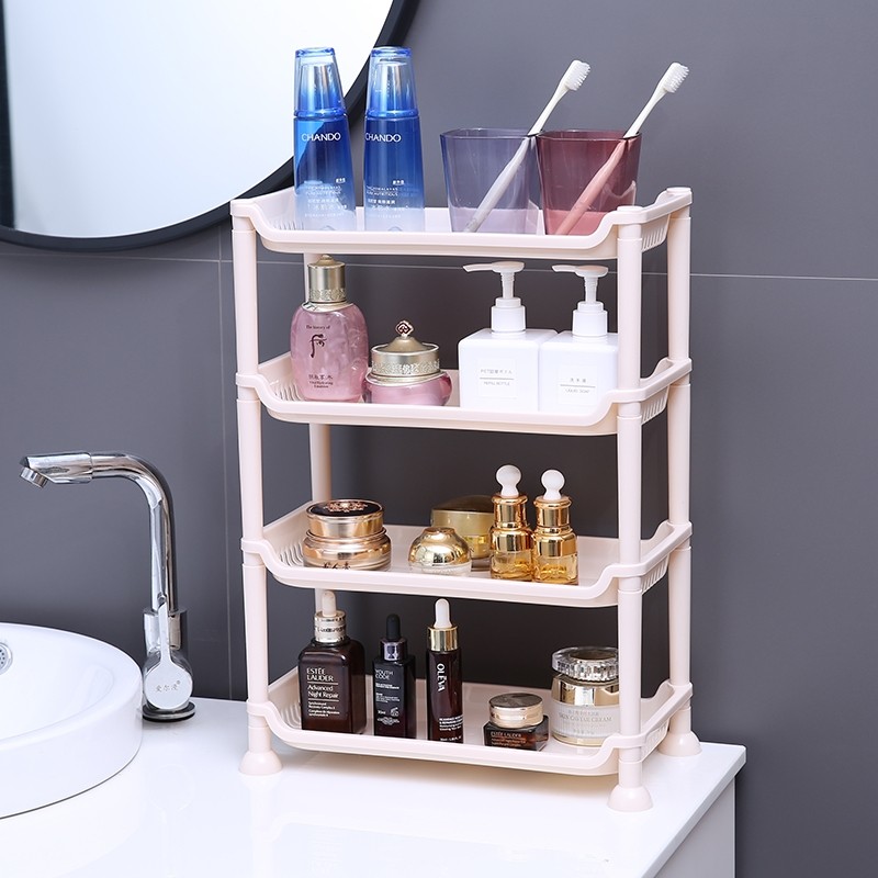 加厚塑料台面置物架浴室卫生间洗漱台沥水收纳架厨房多层储物架子