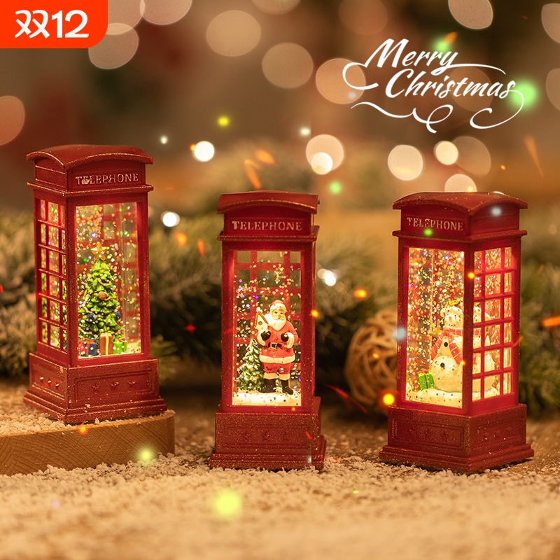 八音盒水晶球音乐盒圣诞节圣诞树灯小雪人生日摆件新年礼物装饰品