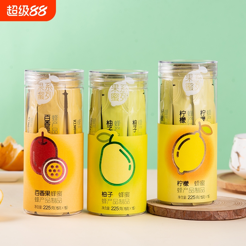 养蜂婆婆蜂蜜柠檬柚子茶便携袋装条装独立小包装儿童蜂蜜果茶果味