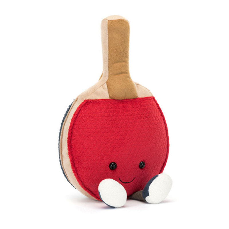 英国JELLYCAT正品趣味乒乓球拍玩具公仔玩偶樊振东同款送生日礼物