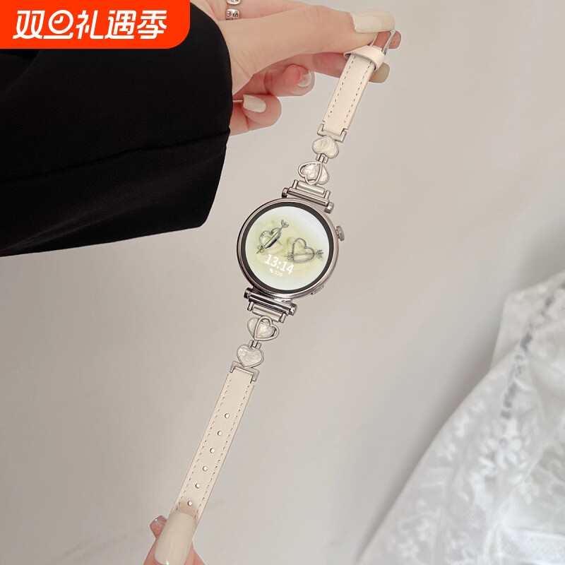 适用华为gt6/5表带新款皮质创意腕表gt5pro智能运动手表带gt4女士专用女表watch5/4创意女款gt3表链gt2高级感