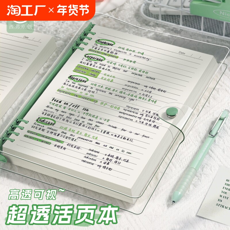 �ۻ��㣺A5������о2��װ��120�ţ� ͸��pvc��Ƥ��ҳ��������B5���߱ʼǱ����ӻ�ҳ�ʼǱ�a5������������ר�ÿɲ�ж��о�Ӻ�ѧ��������Ȧ���Ȿ