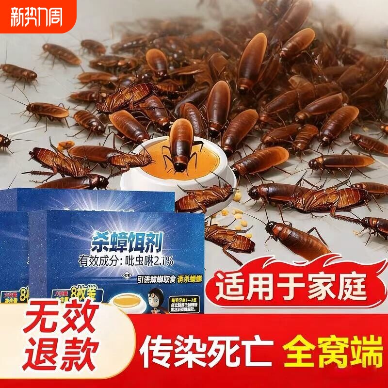 蟑螂药非无毒家用全窝端杀虫剂胶饵正品驱赶神器虫卵双杀强效一名