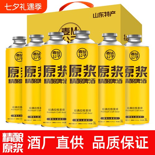 青岛特产精酿原浆啤酒礼盒装