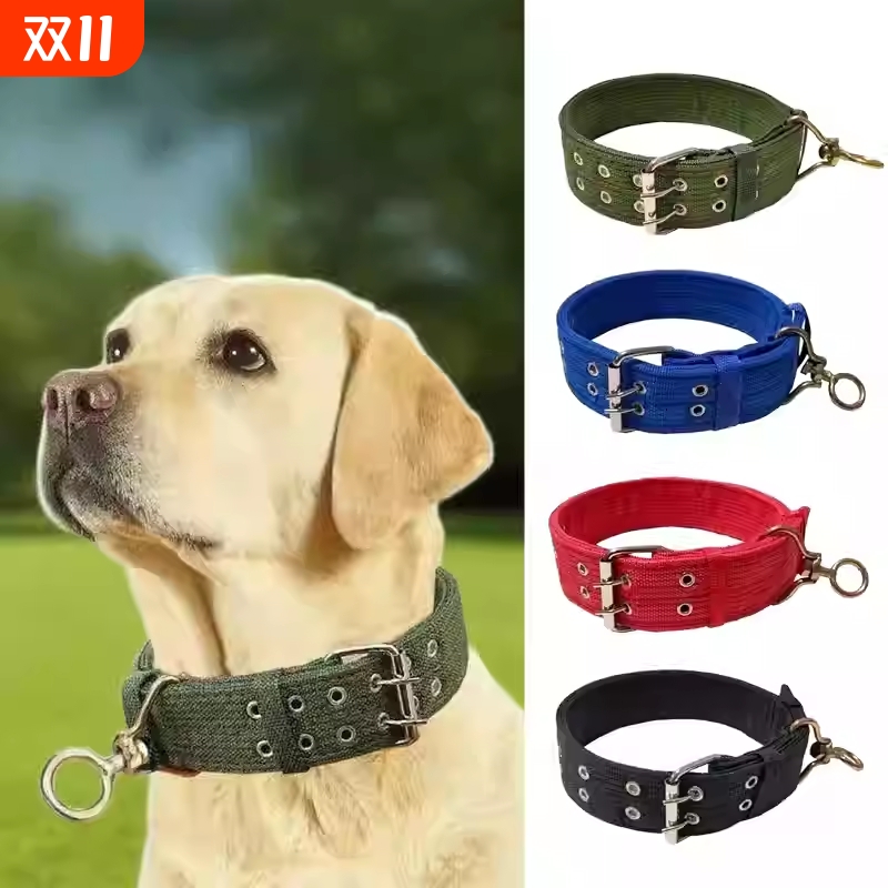 狗狗项圈中型犬拴狗绳脖套牵引绳大型犬小型犬遛狗绳狗圈可调节帅