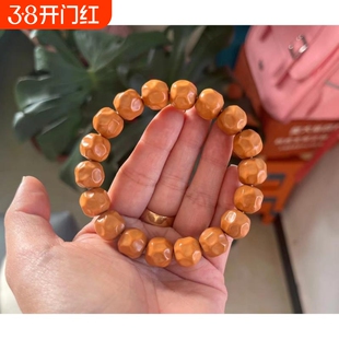 猴头无相手串男款盘玩核桃雕刻文玩圆珠陨石坑钻石面桃核手链