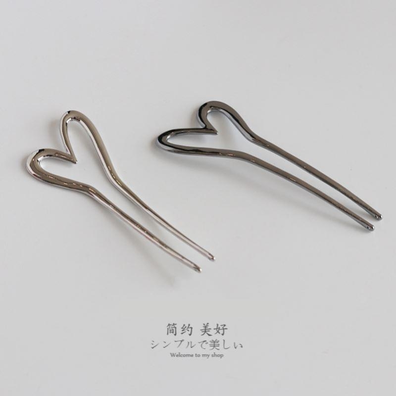 高级感爱心u型发簪新中式发钗女