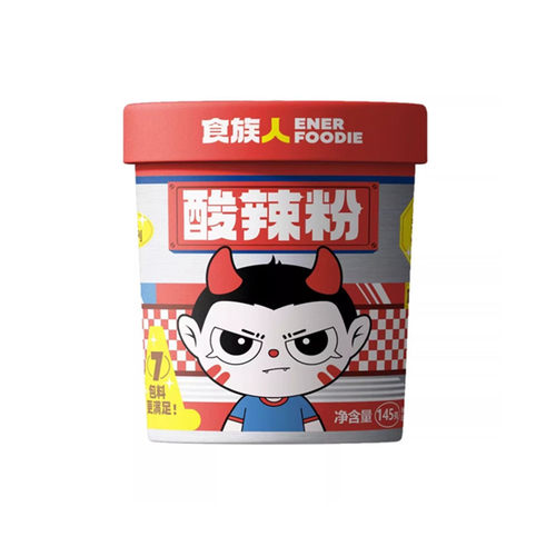 食族人酸辣粉130g桶网红正宗麻辣速食红薯粉丝宿舍方便米线-促销