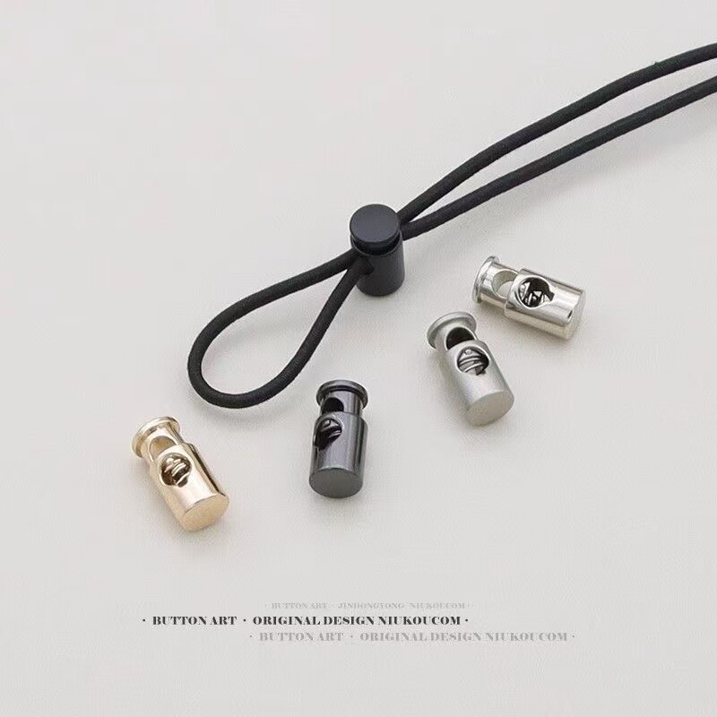 高档金属弹簧纽扣绳扣子羽绒服裤腰带吊钟卡绳调节扣服装辅料配件