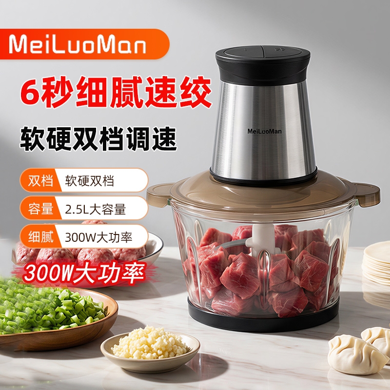 电动绞肉机多功能碎菜料理机家用小型全自动大容量辅食机商用搅拌