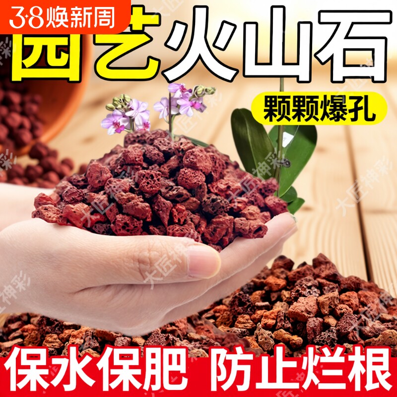 火山石养花蝴蝶兰花专用土多肉专用颗粒土营养土水培鱼缸底砂土壤