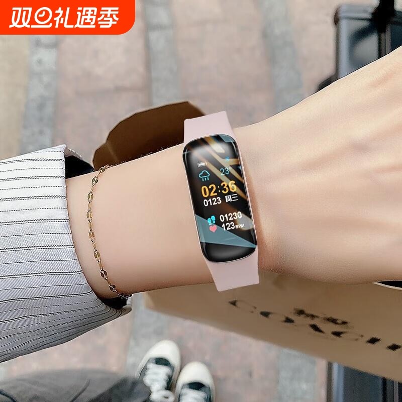 铭胜酷智能手环男女通用睡眠运动监测心率血压心跳血氧多功能情侣手表