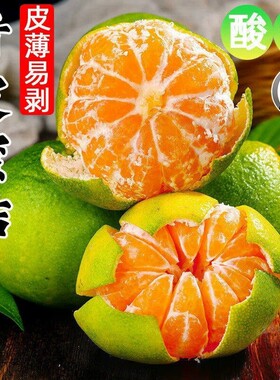 青皮蜜桔青皮桔子橘子云南特酸新鲜桔子应季水果绿皮酸甜多汁顺丰