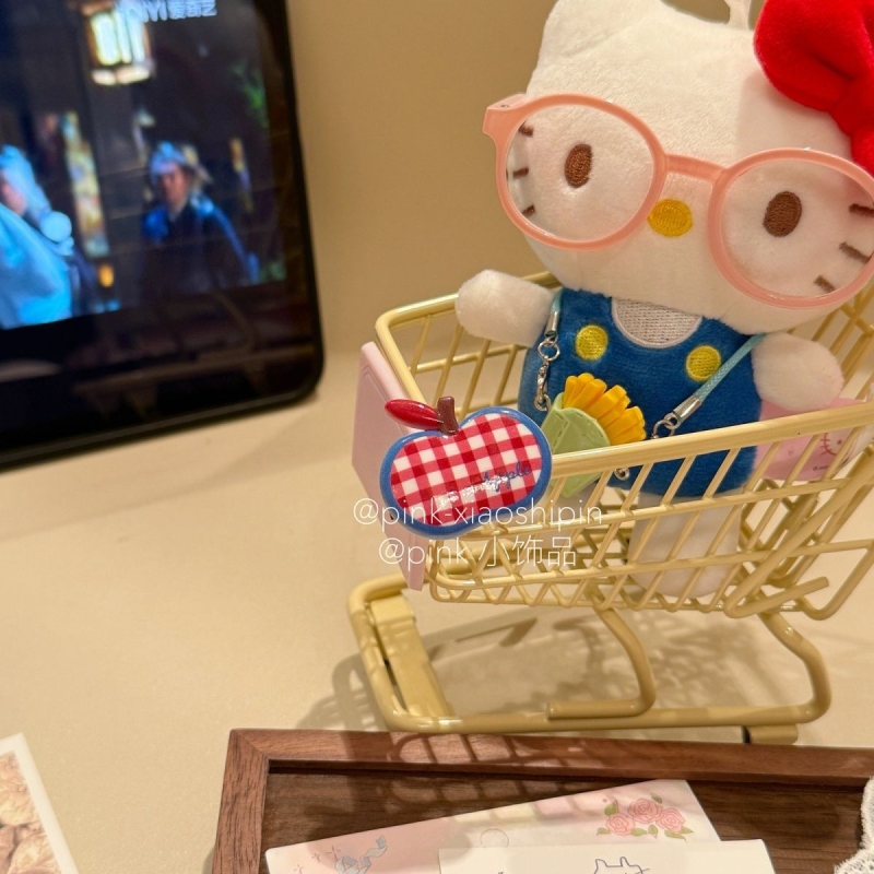 可爱ins红苹果格子樱桃发夹鸭嘴夹可爱少女感碎发刘海夹边夹发卡