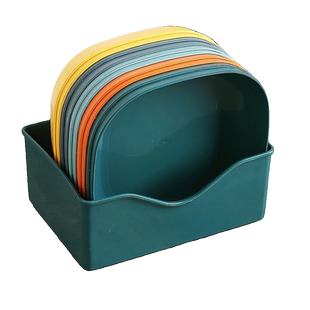 日式家用吐骨头盘骨碟吐碟餐桌塑料小盘子垃圾盘底座收纳水果