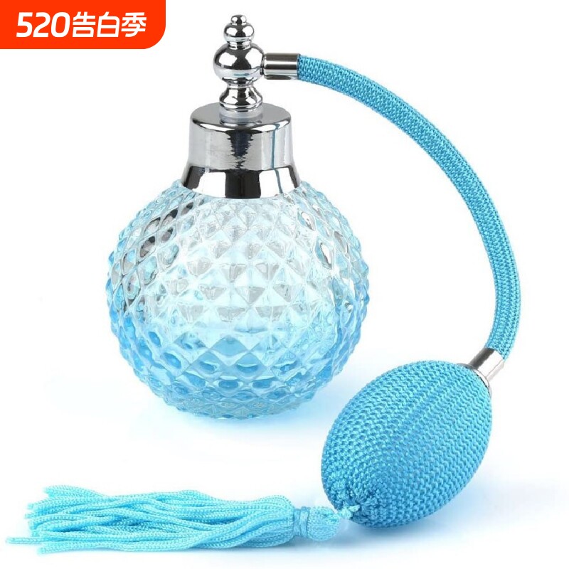 100ml气囊喷头玻璃分装瓶18/24卡口复古流苏菠萝香薰瓶喷雾