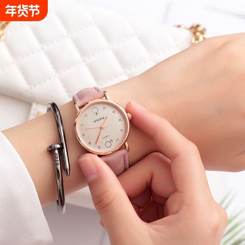 糖果色手表女学生韩版简约时尚潮流防水个性休闲大气可爱初中