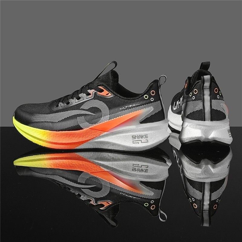 2025新款跑步鞋男青少年舒适缓震透气网鞋初中学生白色单网运动鞋