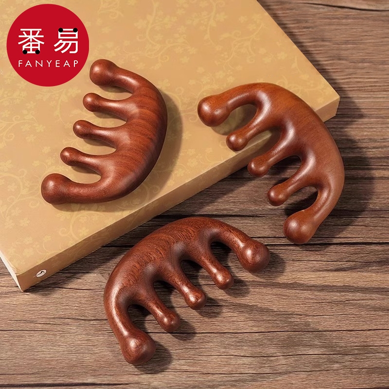 按摩器/头部CA1sn0-梳子梳头男女五指经络梳梳理头发梳头用