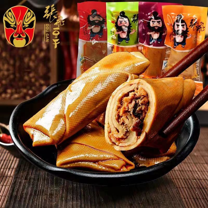 豆干香菇夹心豆卷手撕豆腐干四川特产小吃小包装休闲小零食品