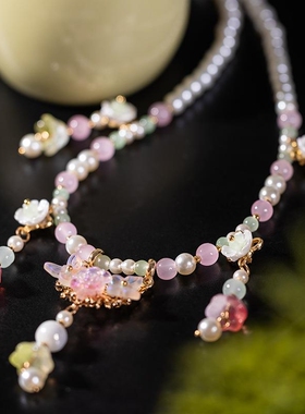 簪娘古风璎珞项链女新中式复古旗袍珍珠吊坠小清新汉服配饰软璎珞