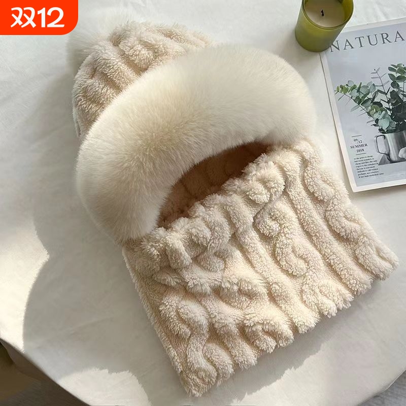 冬季护耳口罩一体帽子加厚骑车绒防风保暖骑行围脖户外包头运动帽