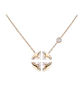 菱形贝母项链女厚镀18K四叶草四五花手链轻奢耳钉戒指饰品礼物