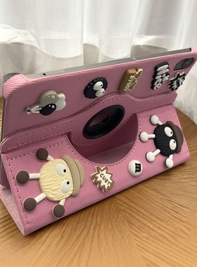 适用ipad11a16保护壳air7/6/5新款旋转支架7/8/9代保护套2025pro12.9平板苹果mini7防弯摔10.9air2粉色绿色