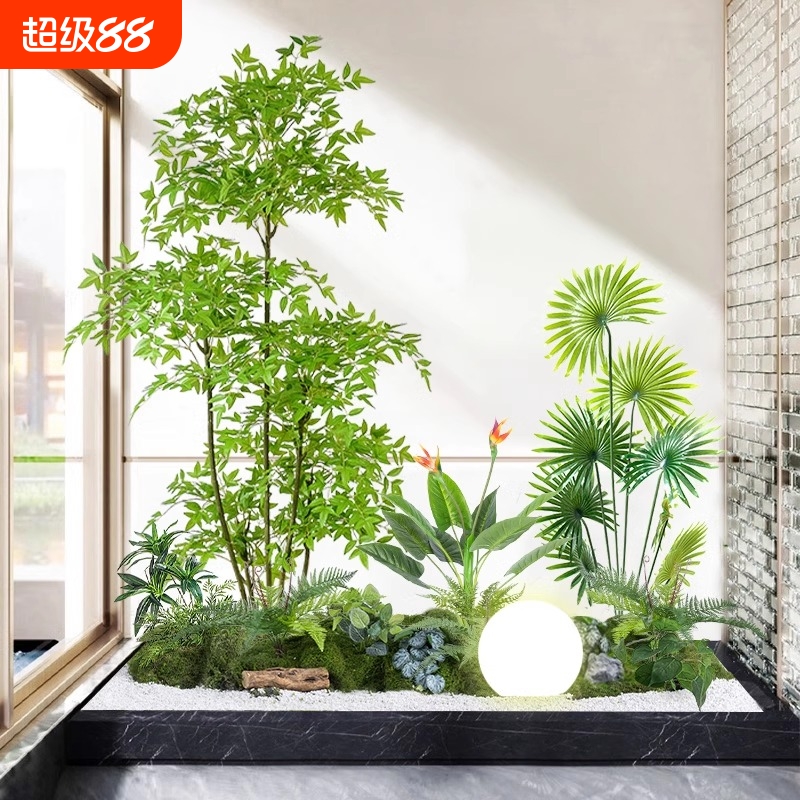 仿真绿植造景景观室内植物户外阳台造景假树仿生花热带植物造景
