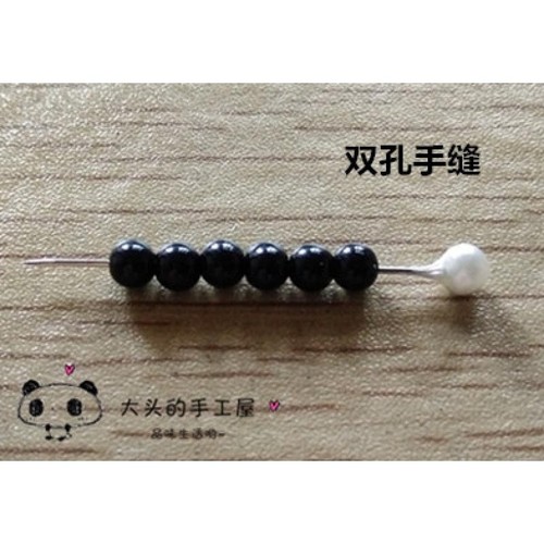 黑色无孔实心塑料珠diy镶嵌动物