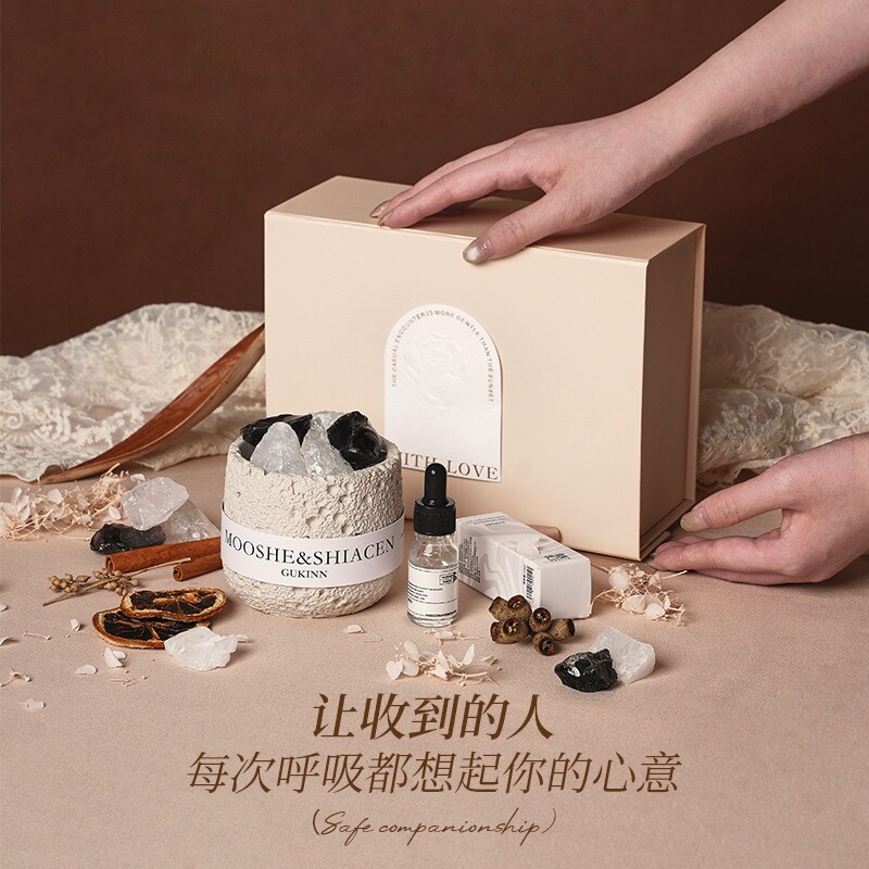 复古香薰山有扶苏无火晶石扩香石香氛礼物男女生日伴手礼实用小众