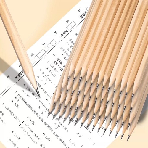 HB铅笔小学生无毒学生专用考试涂卡笔儿童写字2B原木铅笔学习一二年级用幼儿园用画画素描绘图文具带橡皮铅芯