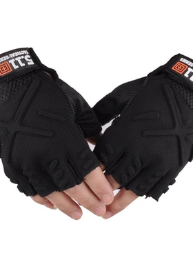 511半指新款骑行手套 户外运动登山半指手套 手背立体感硅胶