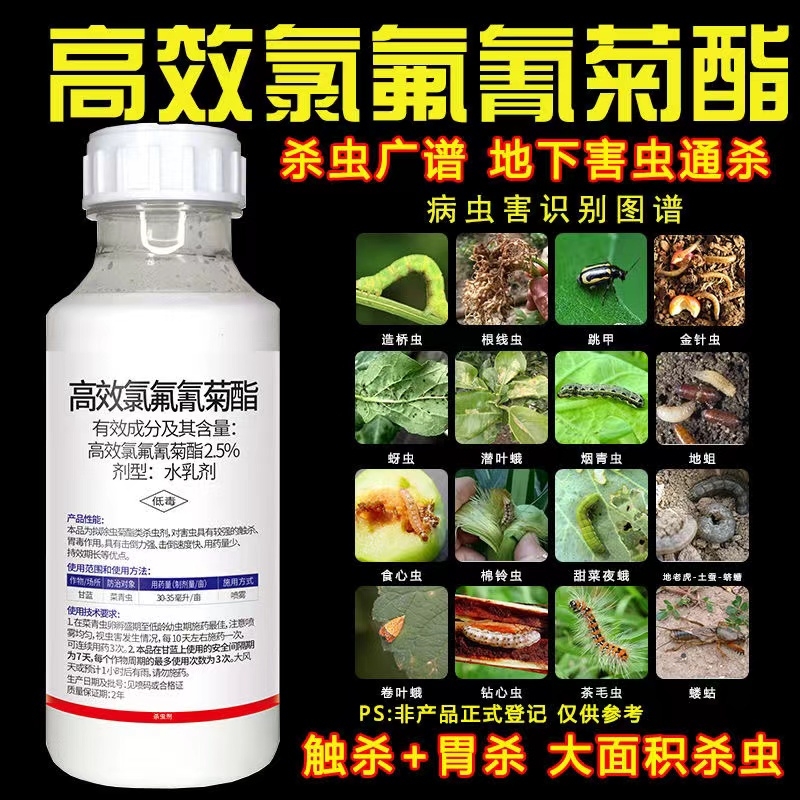 高效氯氟氰菊酯正品农果树蔬菜杀虫剂蚜虫红蜘蛛植物青虫除虫低毒