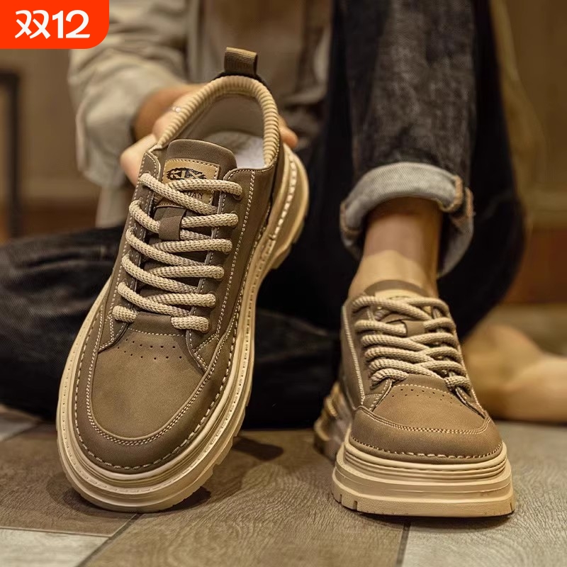 男鞋秋季英伦风潮流工装马丁靴男士低帮真皮运动板鞋休闲皮鞋冬季