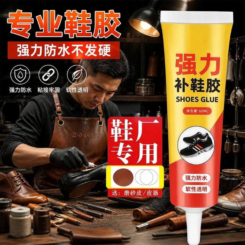鞋匠粘鞋胶防水软胶胶水一滴粘牢不发硬不发白鞋厂专用鞋胶胶水补鞋布鞋皮鞋运动鞋高跟鞋鞋底胶强力补鞋胶水图片